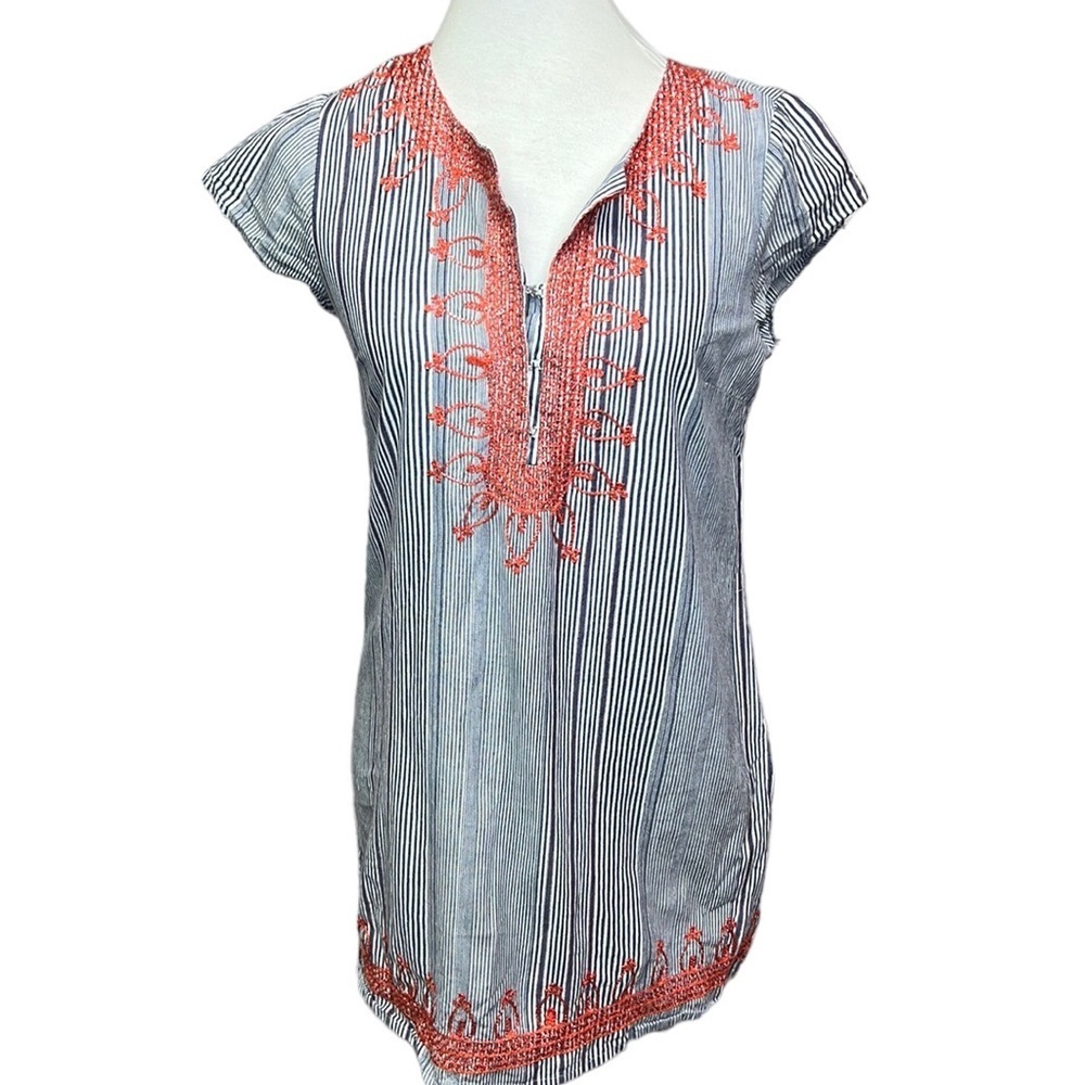 Rapsodia Striped Embroidered Dress